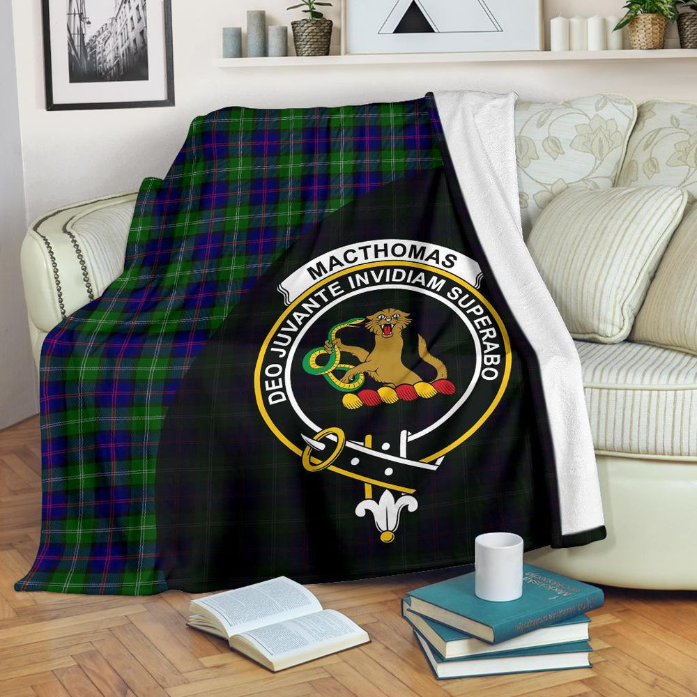 Clan MacThomas Modern Tartan Crest Blanket Wave Style KU85 Clan MacThomas Tartan Today   