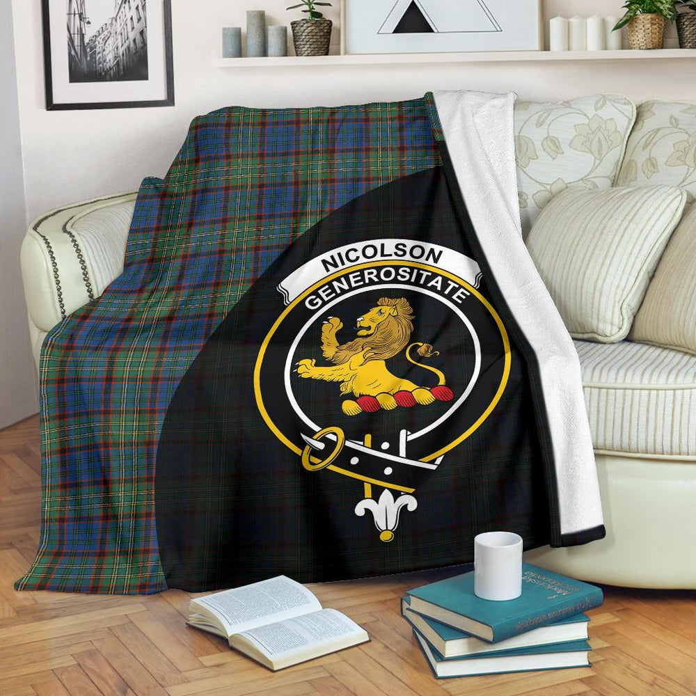 Clan Nicolson Hunting Ancient Tartan Crest Blanket Wave Style UP92 Clan Nicolson Tartan Today   