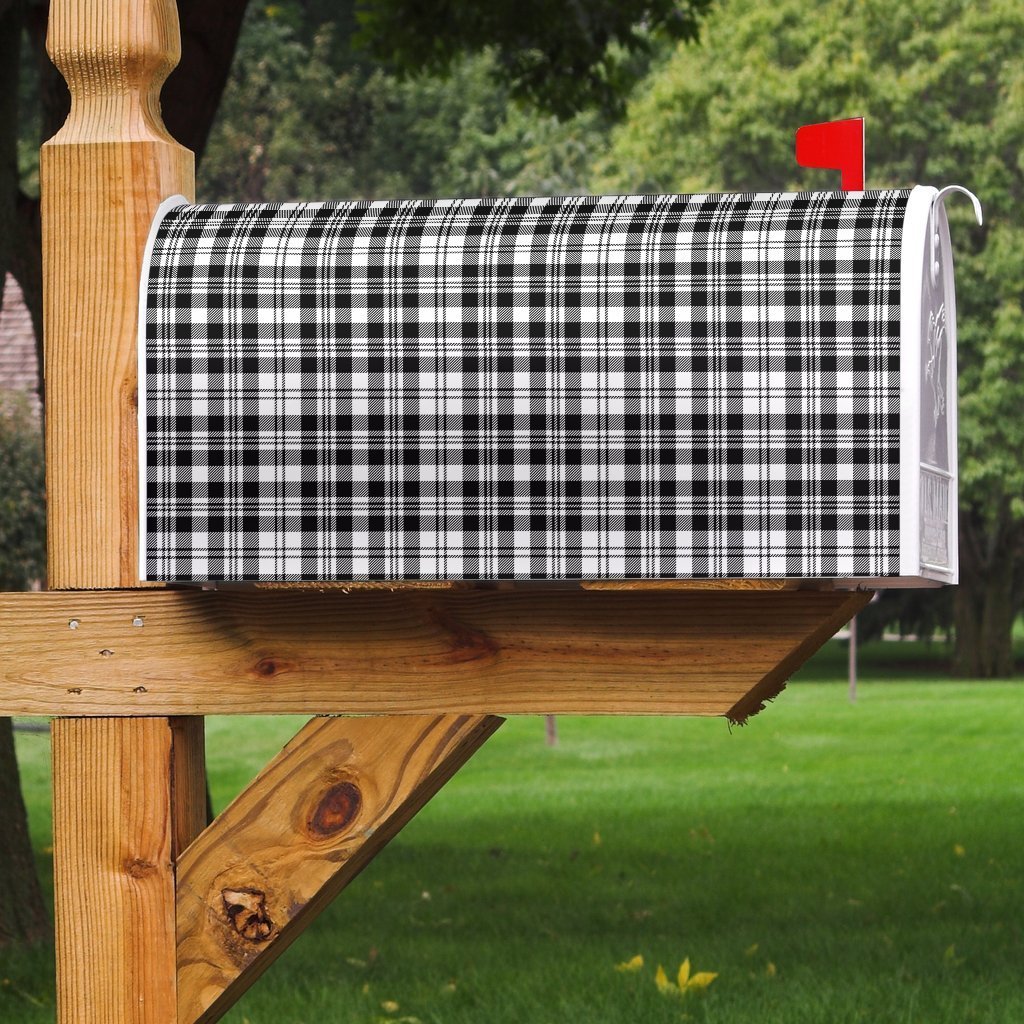 Clan Scott Black & White Modern Tartan Mailbox HW89 Clan Scott (Scott Tartan) Tartan Today   