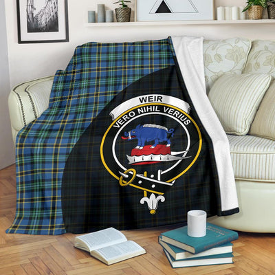 Clan Weir Ancient Tartan Crest Blanket Wave Style PK32