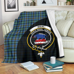 Clan Weir Ancient Tartan Crest Blanket Wave Style PK32 Clan Weir Tartan Today   