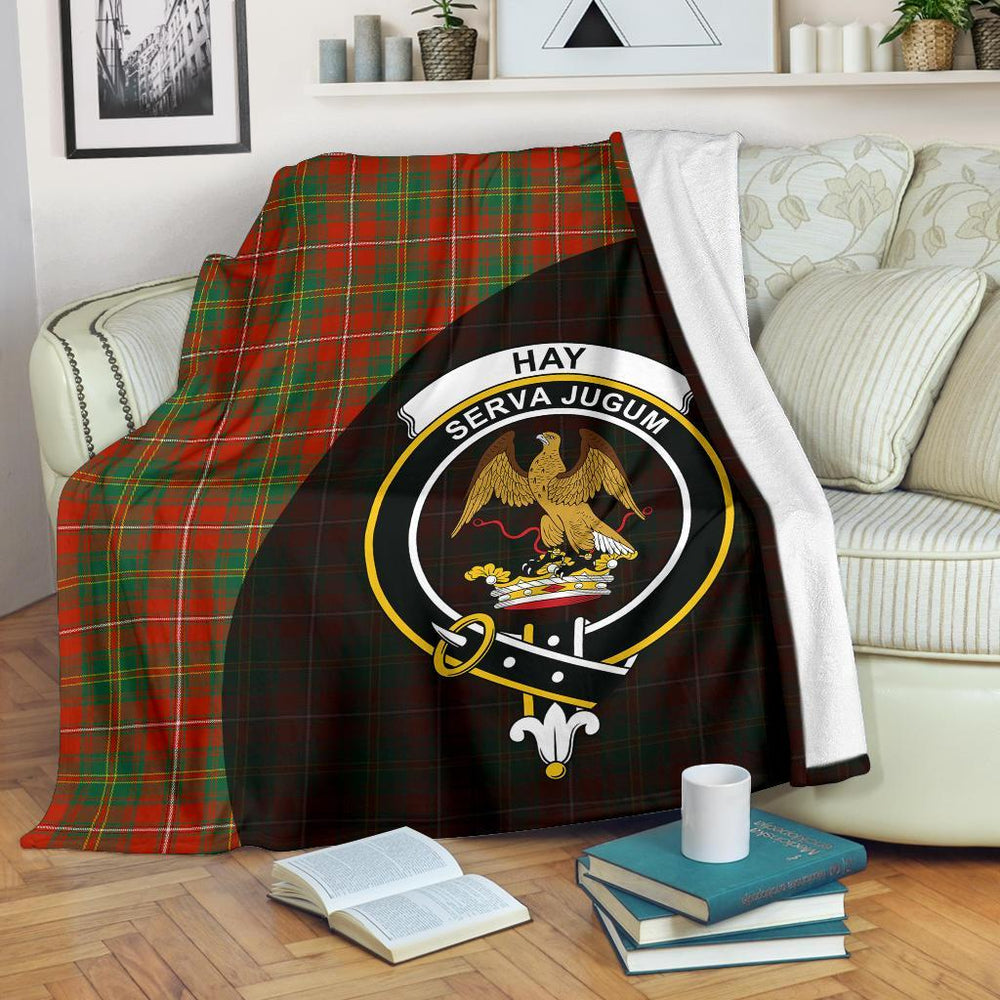 Clan Hay Ancient Tartan Crest Blanket Wave Style NR46 Clan Hay Tartan Today   