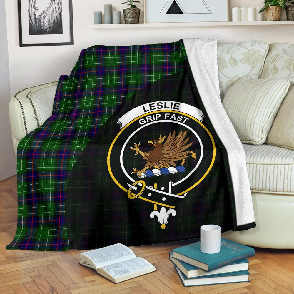 Clan Leslie Hunting Tartan Crest Blanket Wave Style XK67 Clan Leslie Tartan Today   