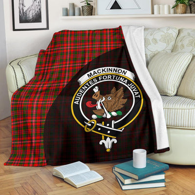 Clan MacKinnon Modern Tartan Crest Blanket Wave Style KH21
