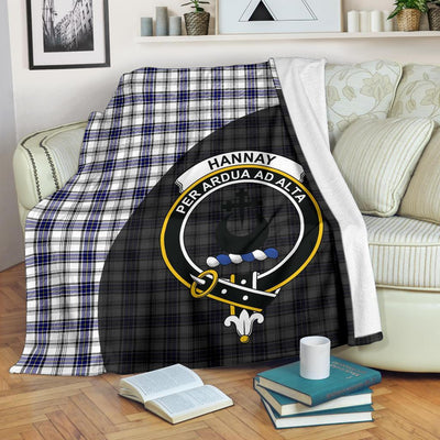 Clan Hannay Modern Tartan Crest Blanket Wave Style UA79