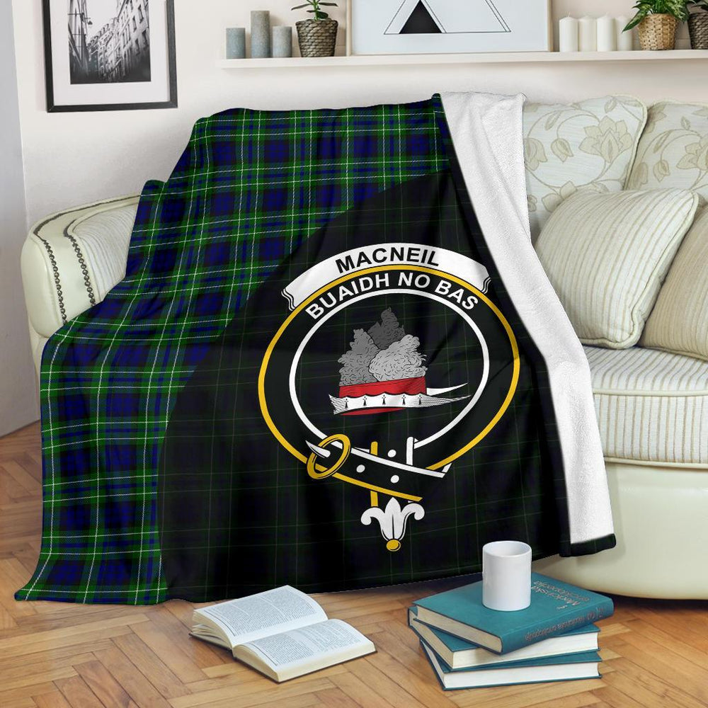 Clan MacNeil of Colonsay Modern Tartan Crest Blanket Wave Style GD72 Clan MacNeil / MacNeill Tartan Today   
