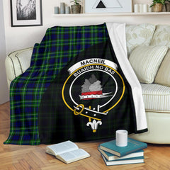 Clan MacNeil of Colonsay Modern Tartan Crest Blanket Wave Style GD72 Clan MacNeil / MacNeill Tartan Today   