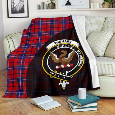 Clan Wishart Dress Tartan Crest Blanket Wave Style RM58