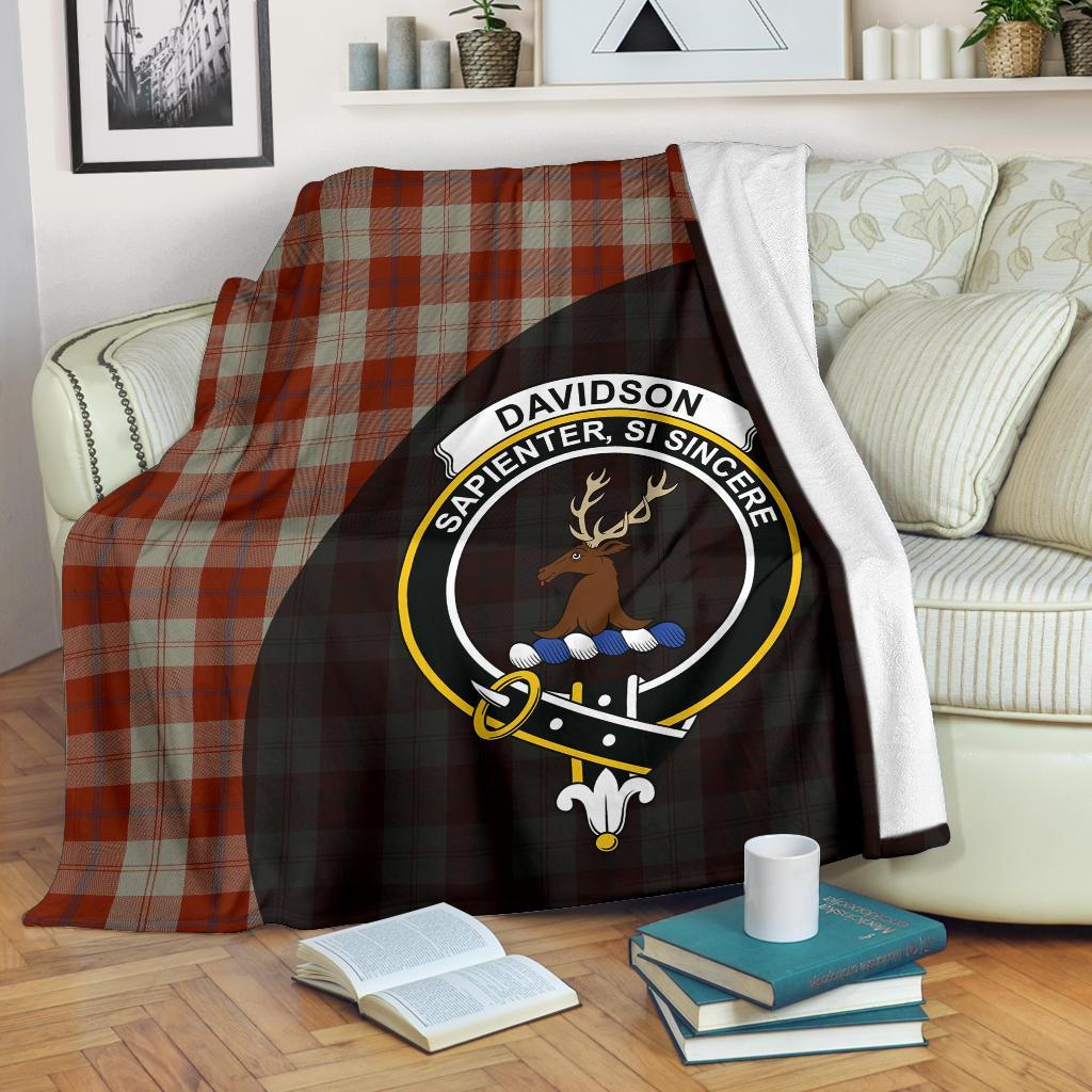 Clan Davidson Dress Dancers Tartan Crest Blanket Wave Style SM40 Clan Davidson Tartan Today   