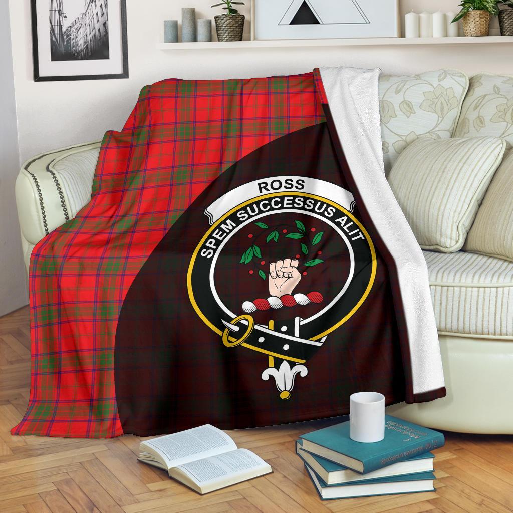 Clan Ross Modern Tartan Crest Blanket Wave Style FJ51 Clan Ross Tartan Today   