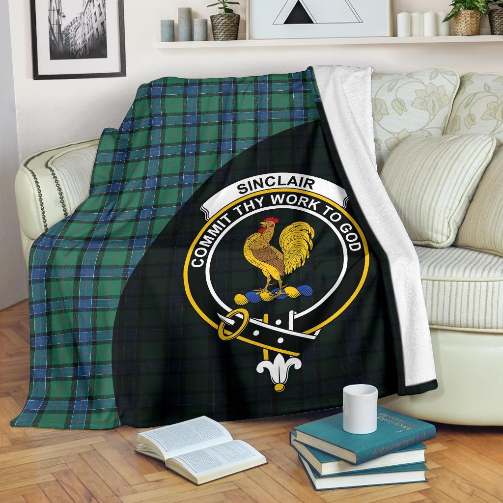 Clan Sinclair Hunting Ancient Tartan Crest Blanket Wave Style IU84 Clan Sinclair Tartan Today   