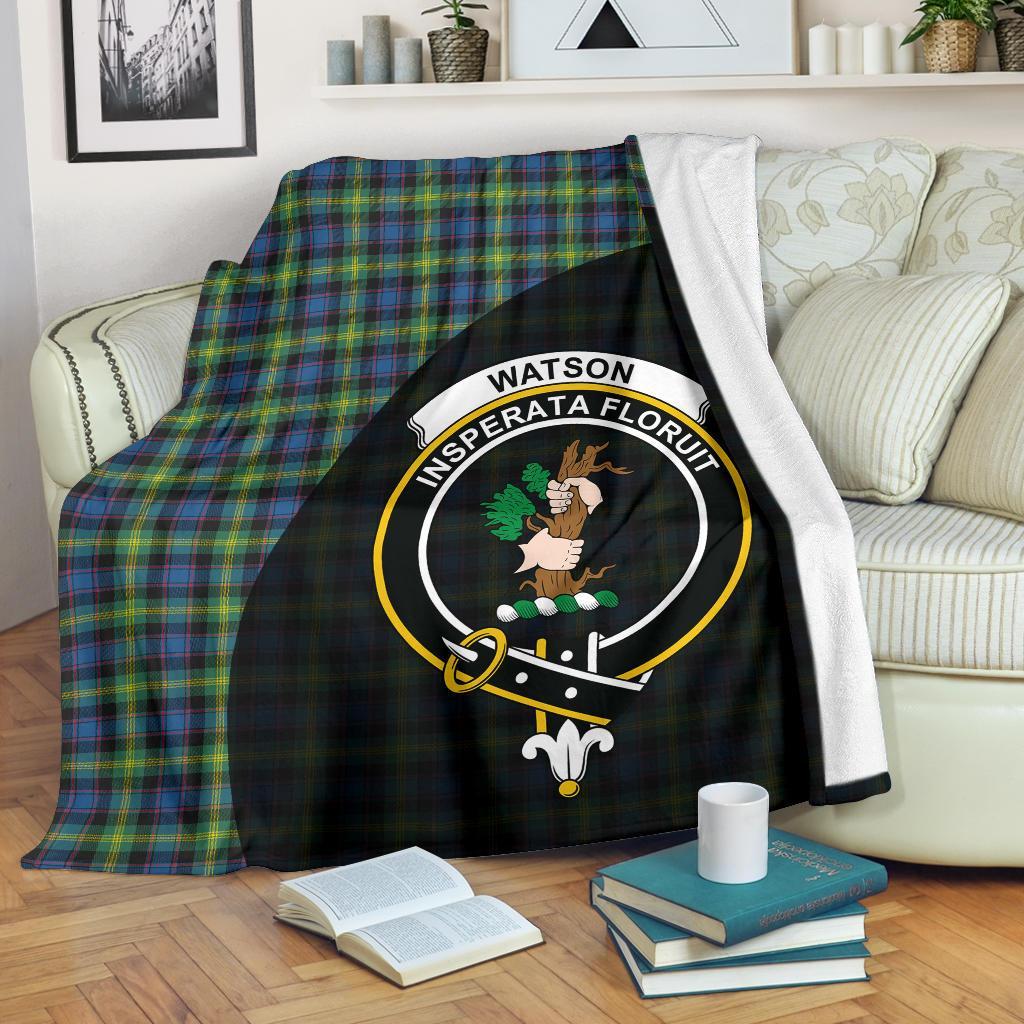 Clan Watson Ancient Tartan Crest Blanket Wave Style TN66 Clan Watson Tartan Today   