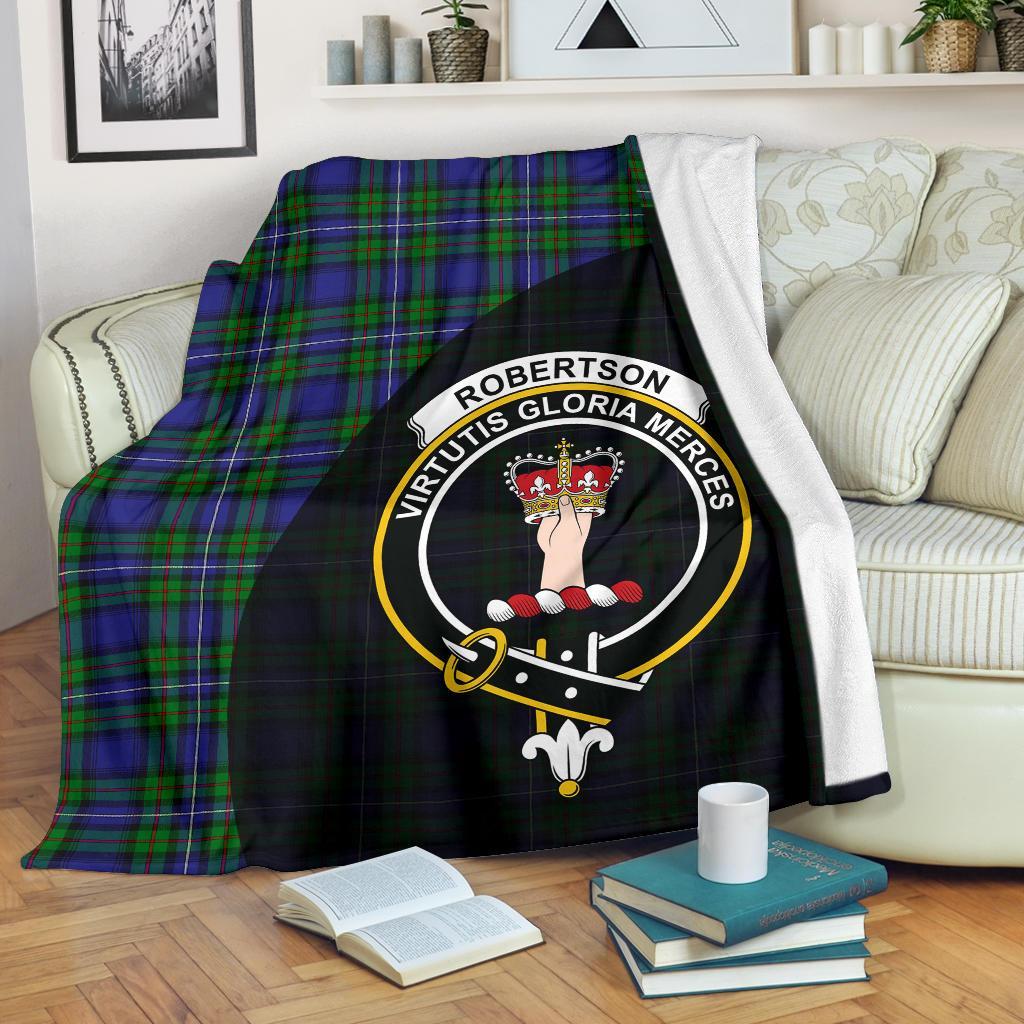 Clan Robertson Hunting Modern Tartan Crest Blanket Wave Style WZ53 Clan Robertson Tartan Today   