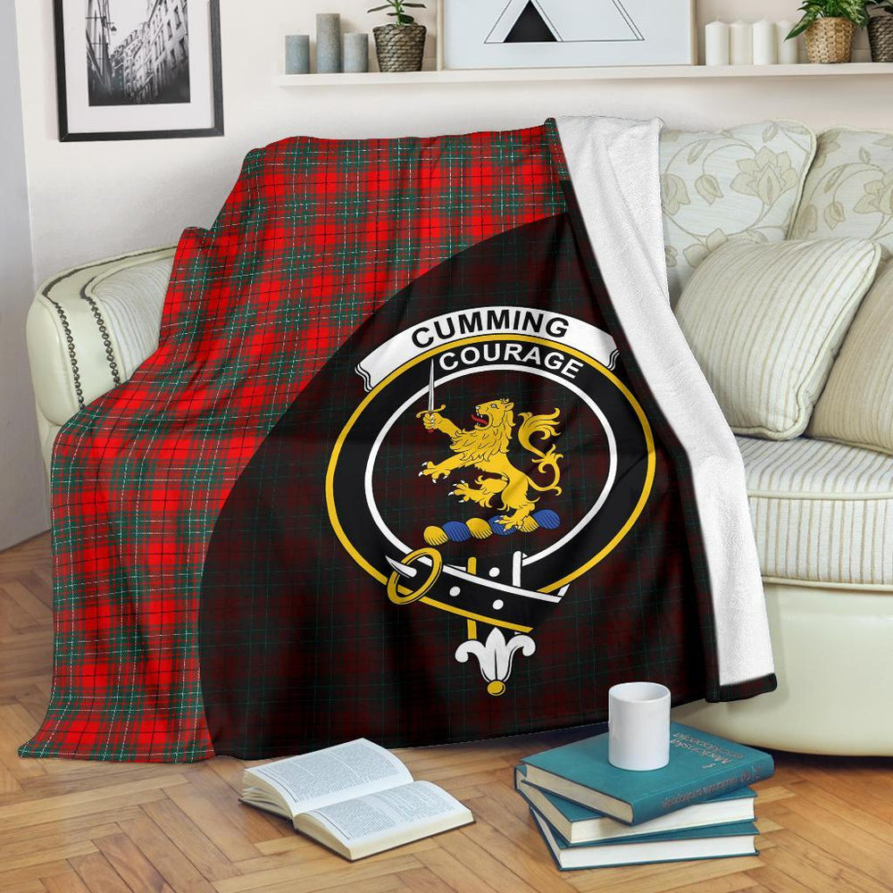 Clan Cumming Modern Tartan Crest Blanket Wave Style DY46 Clan Cumming Tartan Today   