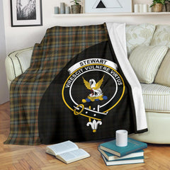 Clan Stewart Hunting Weathered Tartan Crest Blanket Wave Style PA22 Clan Stewart Tartan Today   