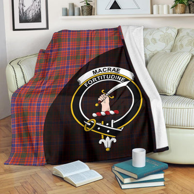 Clan MacRae Ancient Tartan Crest Blanket Wave Style EY51