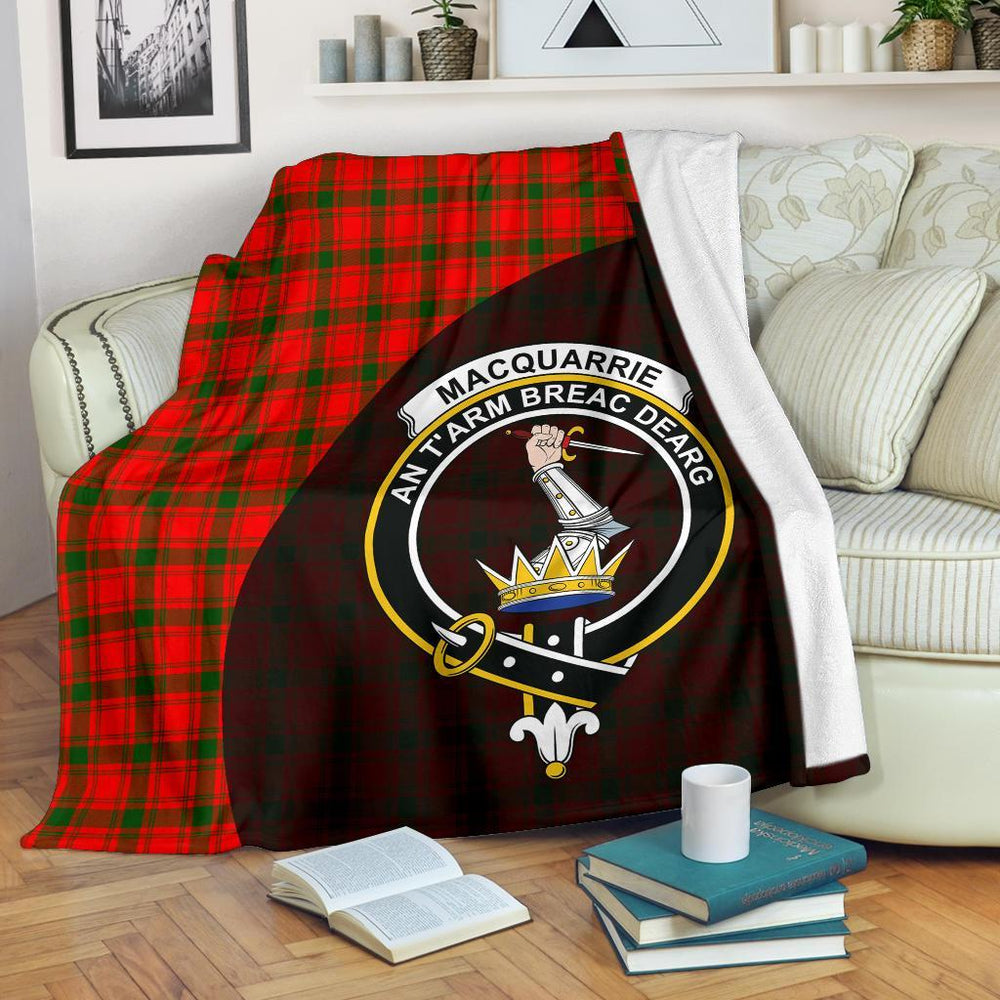 Clan MacQuarrie Modern Tartan Crest Blanket Wave Style ND73 Clan MacQuarrie Tartan Today   