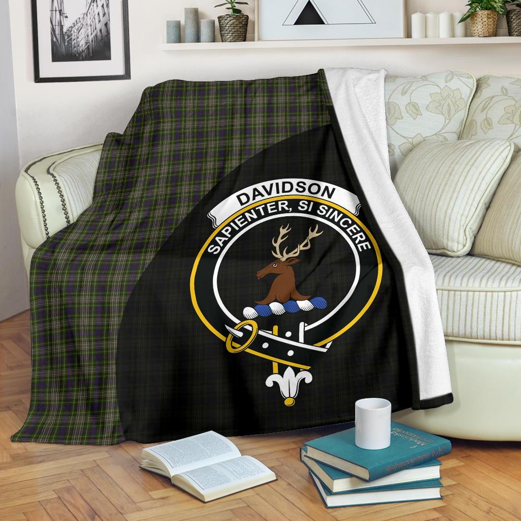 Clan Davidson Tulloch Dress Tartan Crest Blanket Wave Style NQ54 Clan Davidson Tartan Today   