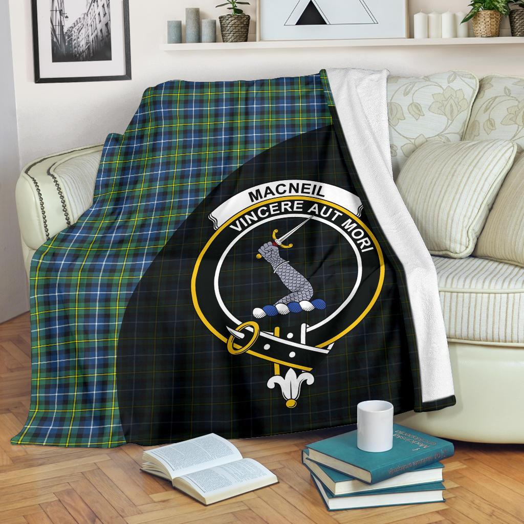 Clan MacNeill of Barra Ancient Tartan Crest Blanket Wave Style BQ12 Clan MacNeil / MacNeill Tartan Today   