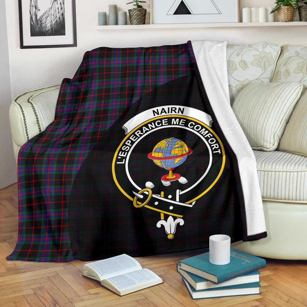 Clan Nairn Tartan Crest Blanket Wave Style JB50 Clan Nairn Tartan Today   