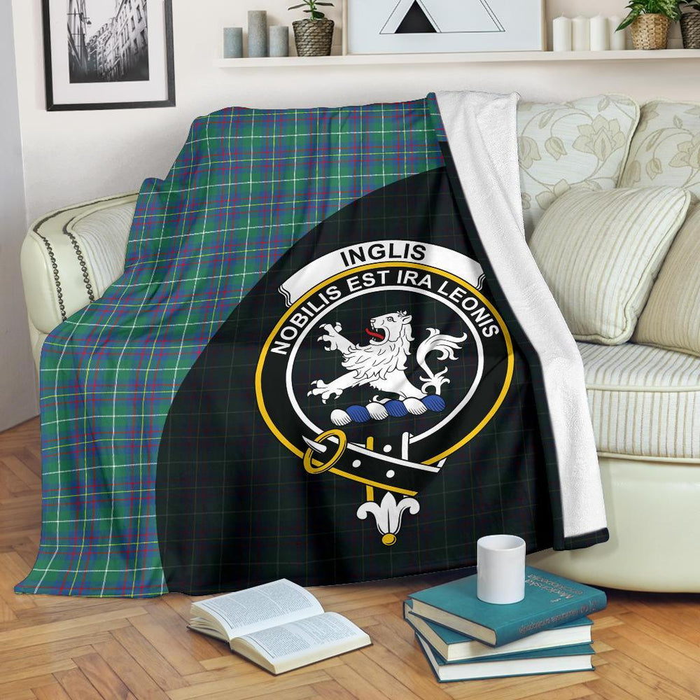 Clan Inglis Ancient Tartan Crest Blanket Wave Style AF41 Clan Inglis Tartan Today   