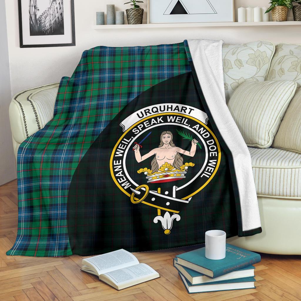 Clan Urquhart Ancient Tartan Crest Blanket Wave Style NS82 Clan Urquhart Tartan Today   