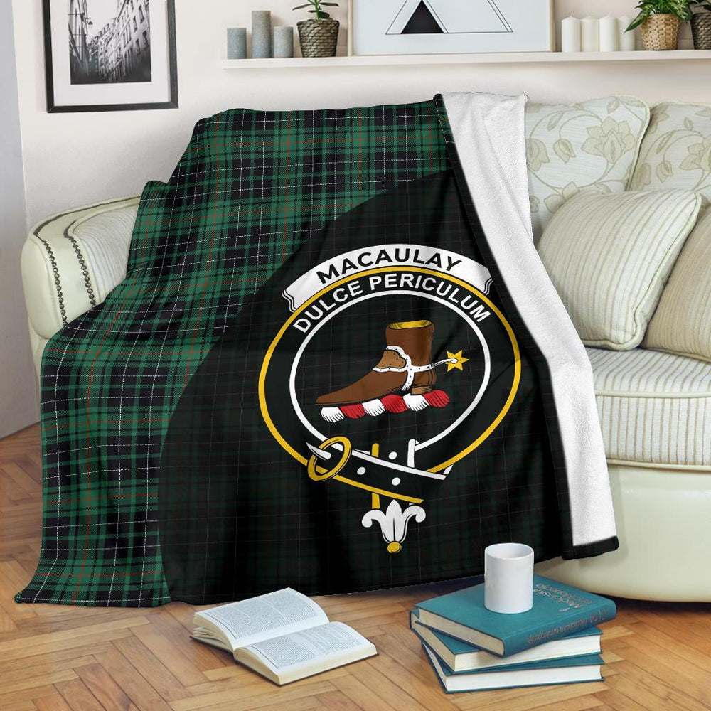 Clan MacAulay Hunting Ancient Tartan Crest Blanket Wave Style YR16 Clan MacAulay Tartan Today   