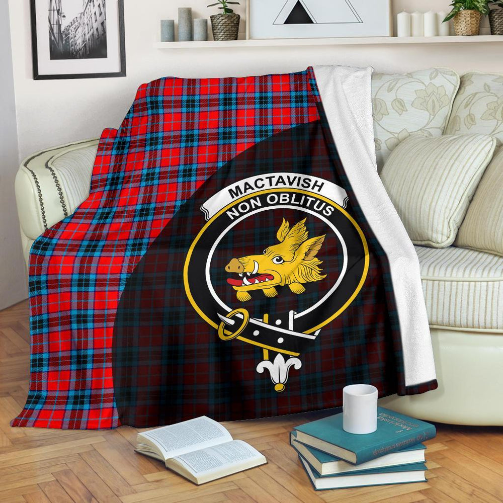 Clan MacTavish Modern Tartan Crest Blanket Wave Style WQ72 Clan MacTavish Tartan Today   