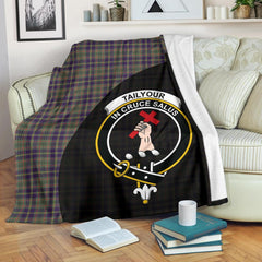 Clan Taylor Weathered Tartan Crest Blanket Wave Style JD49 Clan Taylor Tartan Today   