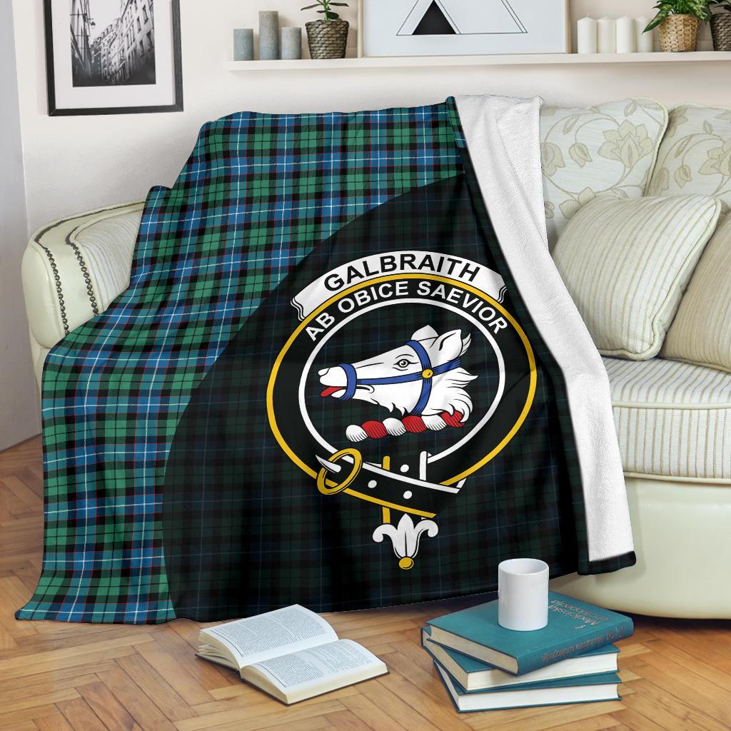 Clan Galbraith Ancient Tartan Crest Blanket Wave Style NP96 Clan Rait Tartan Today   