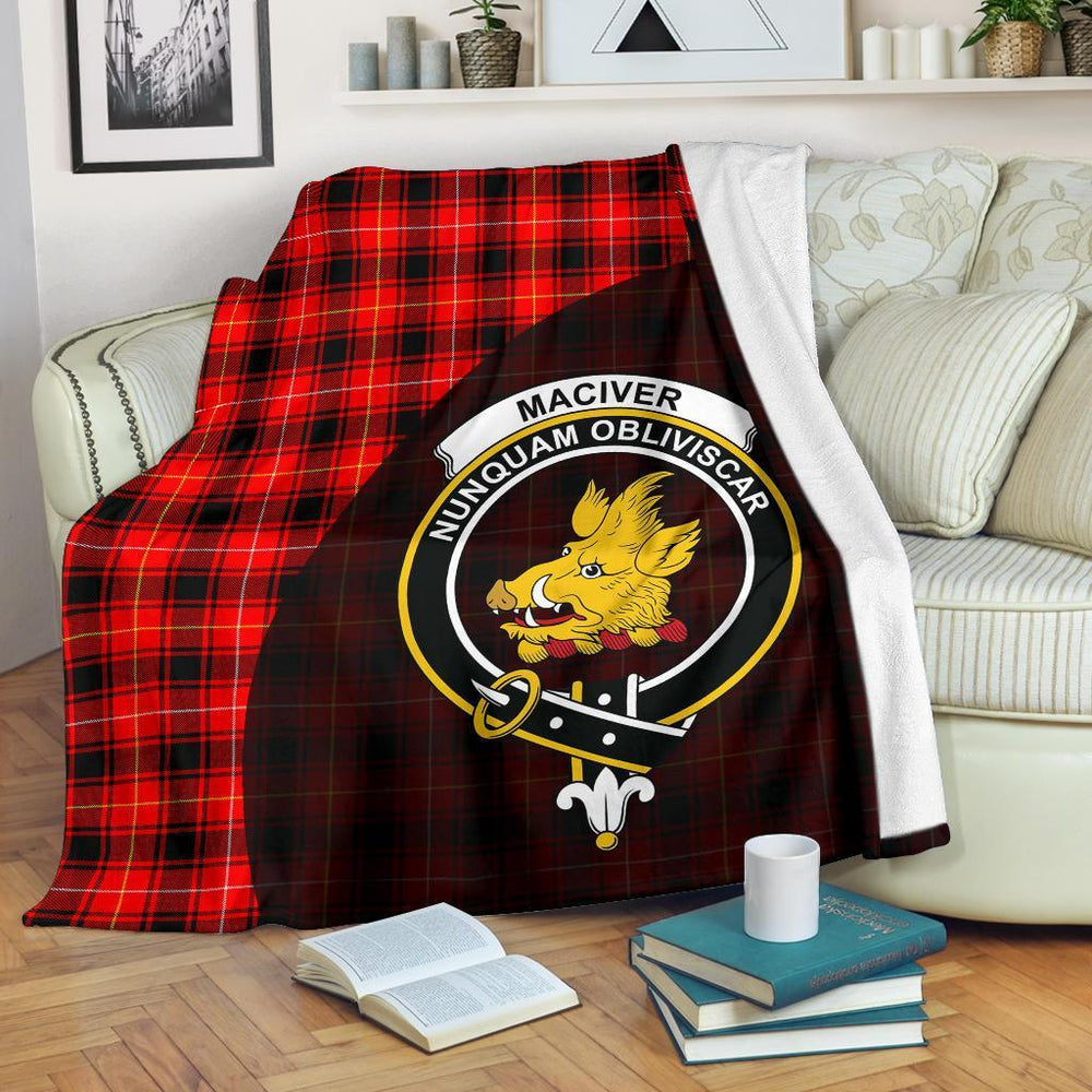 Clan MacIver Modern Tartan Crest Blanket Wave Style AN91 Clan Hall Tartan Today   