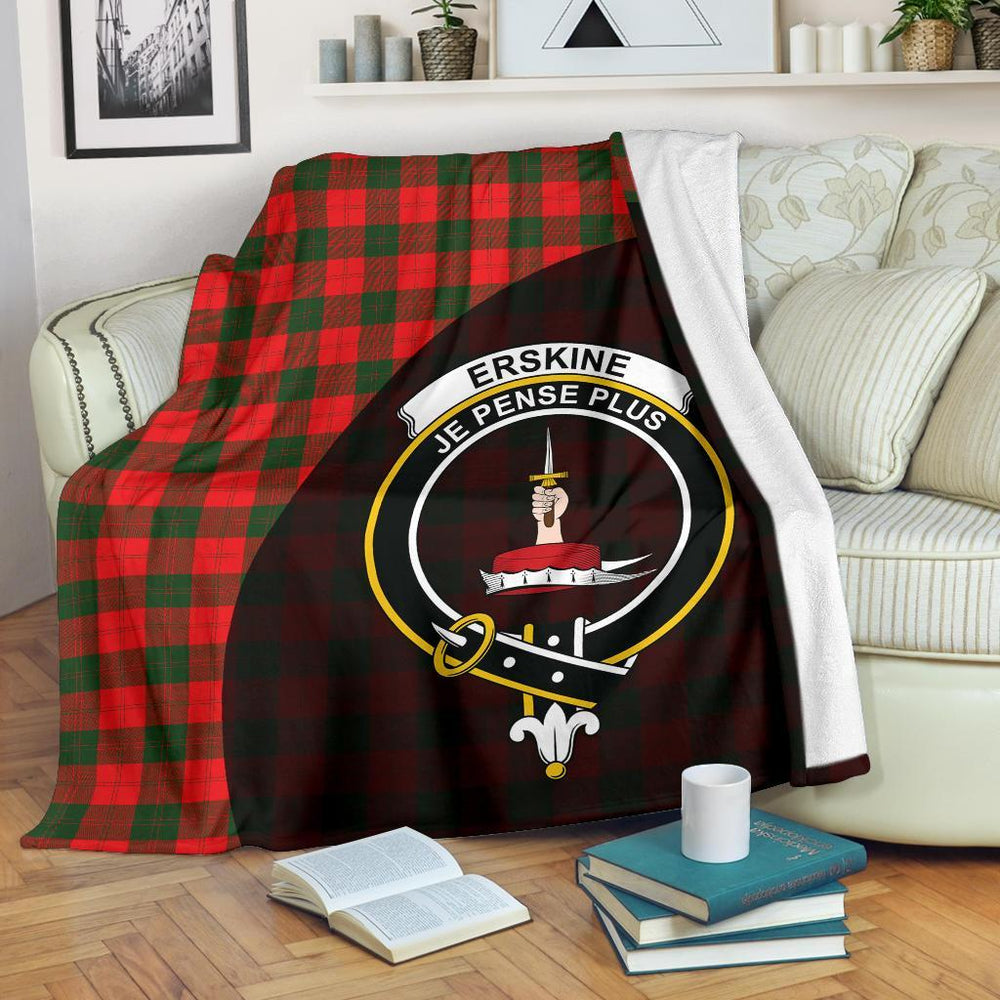 Clan Erskine Modern Tartan Crest Blanket Wave Style JW86 Clan Erskine Tartan Today   