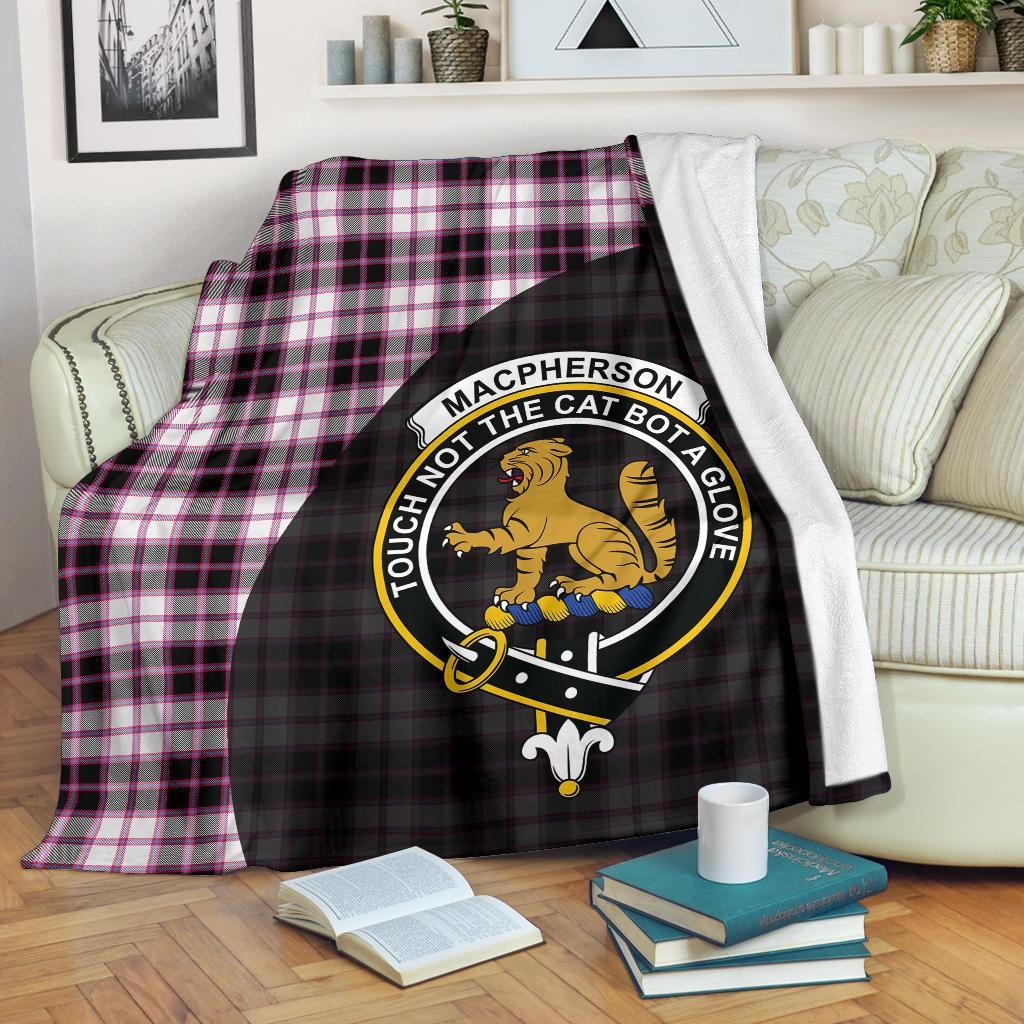 Clan MacPherson Hunting Modern Tartan Crest Blanket Wave Style VA74 Clan MacPherson Tartan Today   