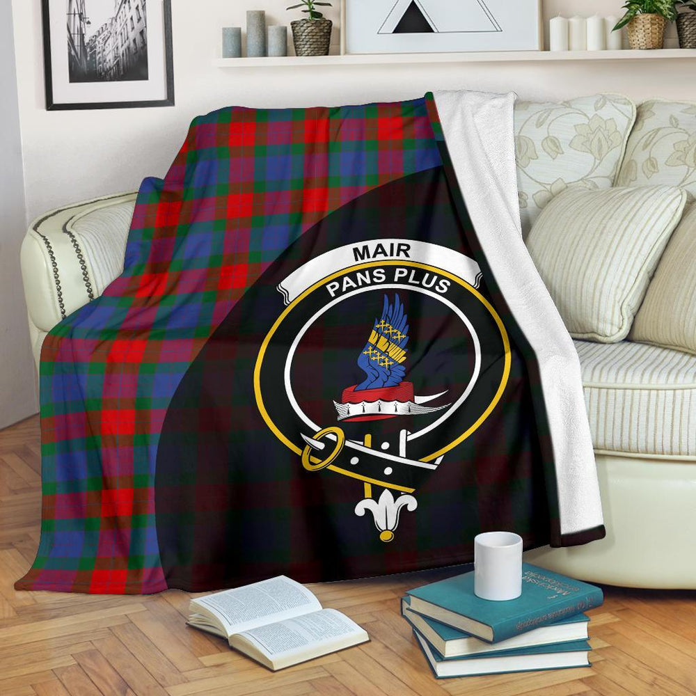 Clan Mar Tartan Crest Blanket Wave Style RV54 Clan Mar Tartan Today   