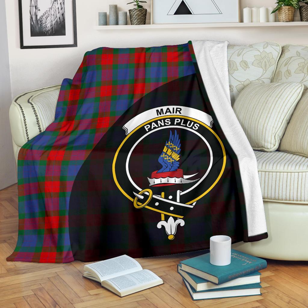Clan Mar Tartan Crest Blanket Wave Style RV54 Clan Mar Tartan Today   