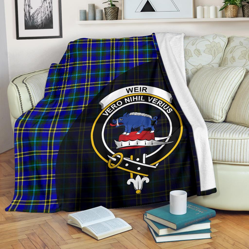 Clan Weir Modern Tartan Crest Blanket Wave Style RR78 Clan Weir Tartan Today   