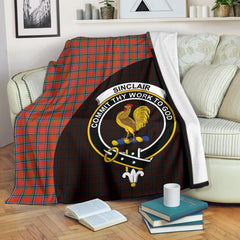 Clan Sinclair Ancient Tartan Crest Blanket Wave Style JN25 Clan Sinclair Tartan Today   