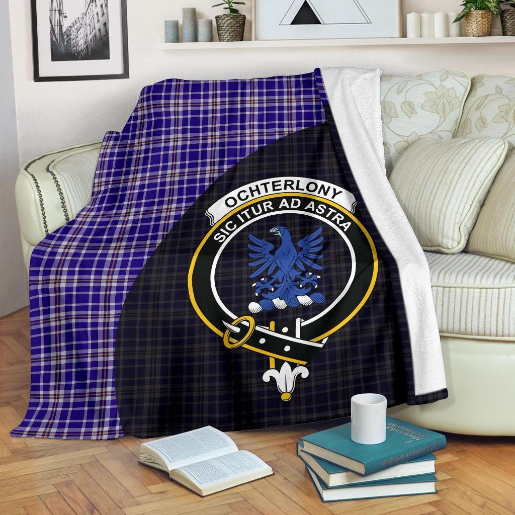 Clan Ochterlony Tartan Crest Blanket Wave Style MY26 Clan Ochterlony/ Ochterlonie Tartan Today   