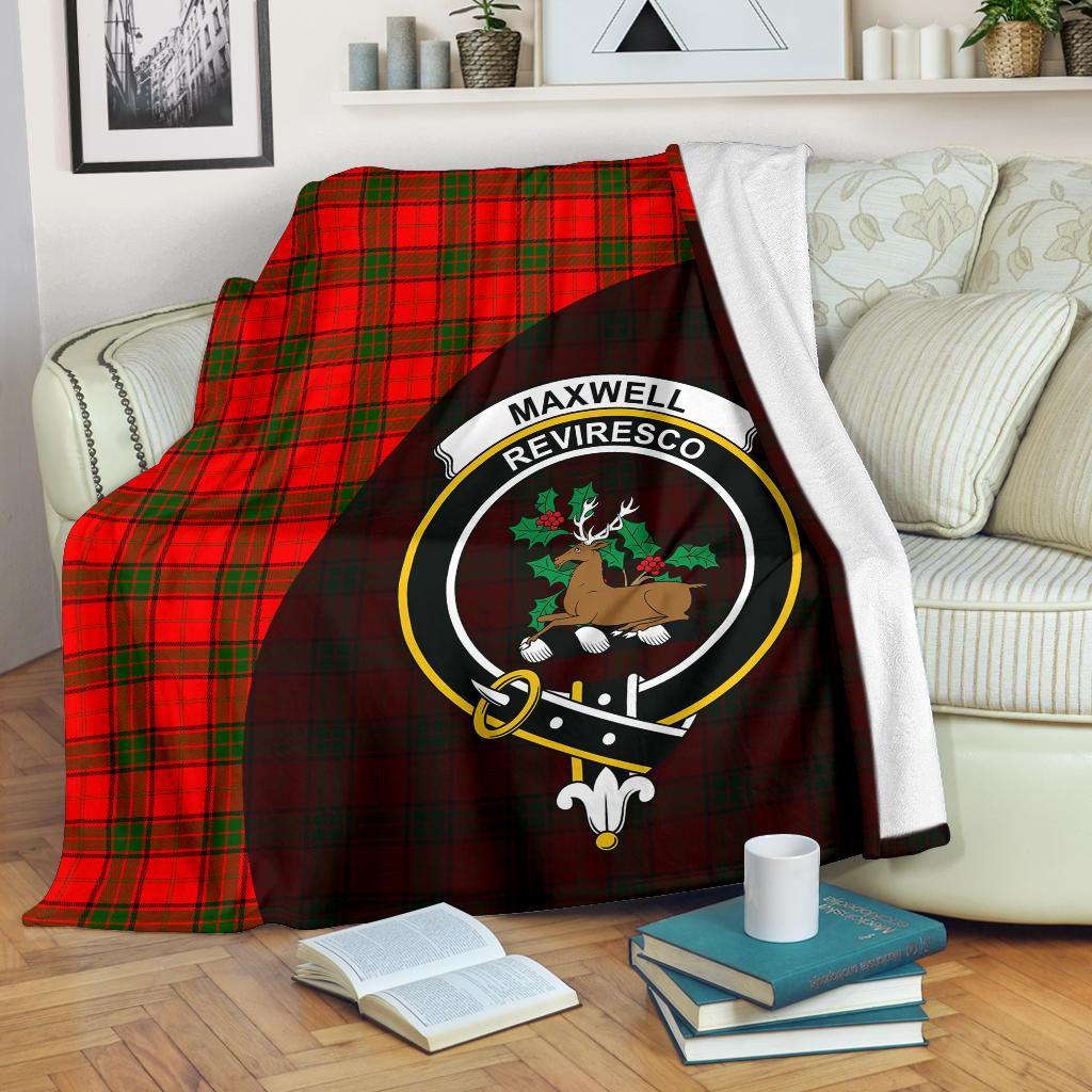 Clan Maxwell Modern Tartan Crest Blanket Wave Style QS22 Clan Maxwell Tartan Today   