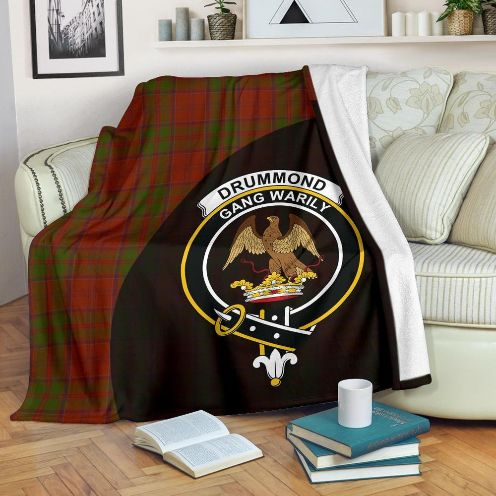 Clan Drummond Tartan Crest Blanket Wave Style YN23 Clan Drummond Tartan Today   