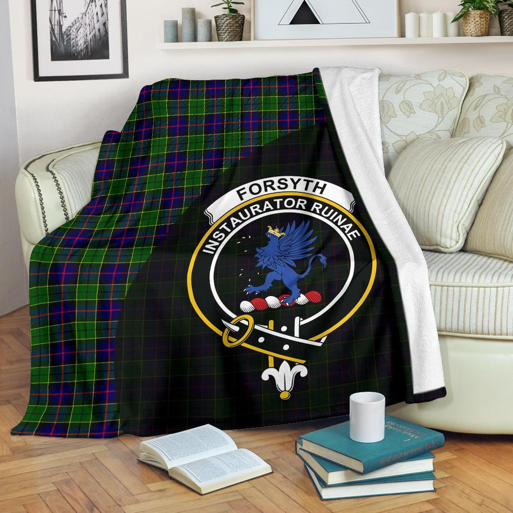 Clan Forsyth Modern Tartan Crest Blanket Wave Style GI79 Clan Forsyth Tartan Today   