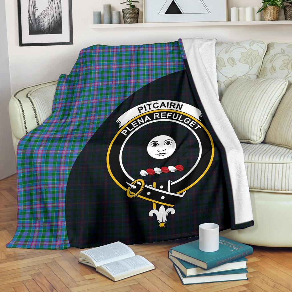 Clan Pitcairn Hunting Tartan Crest Blanket Wave Style LU75 Clan Pitcairn Tartan Today   