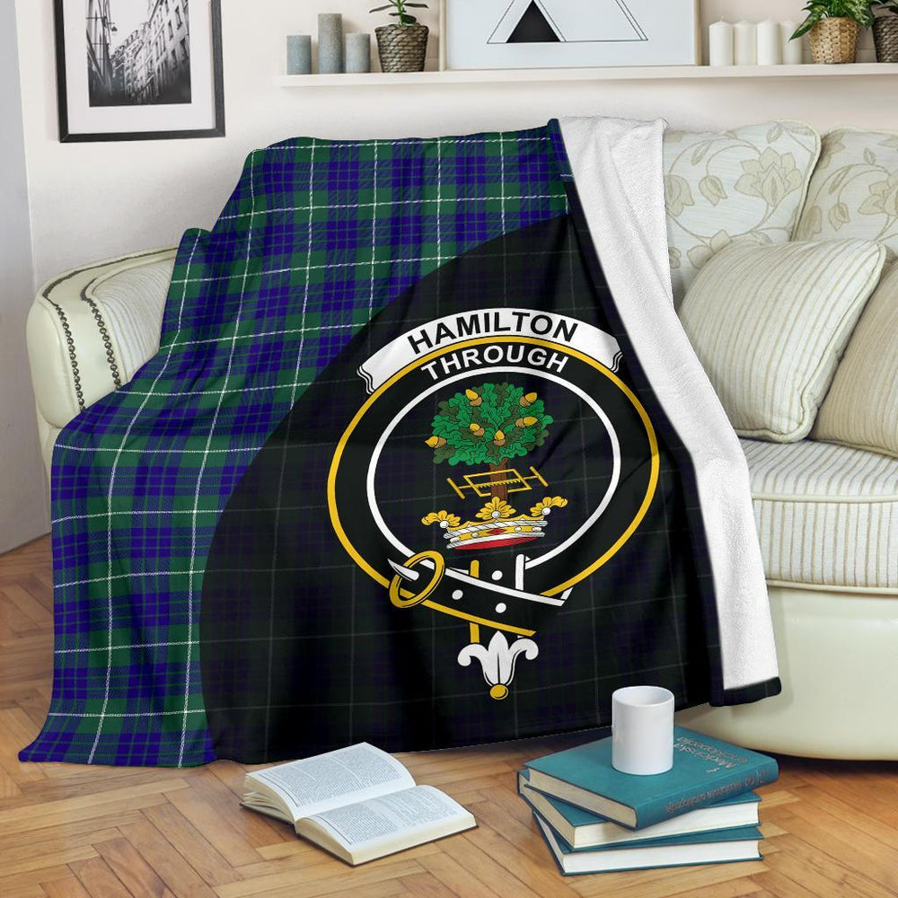 Clan Hamilton Hunting Modern Tartan Crest Blanket Wave Style WF35 Clan Hamilton Tartan Today   