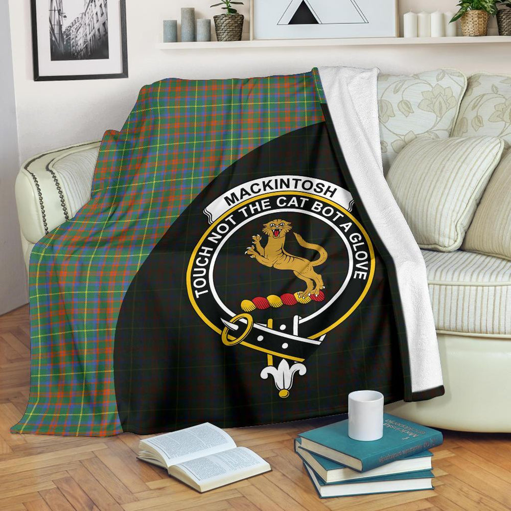 Clan MacKintosh Hunting Ancient Tartan Crest Blanket Wave Style OD54 Clan MacKintosh / MacIntosh Tartan Today   
