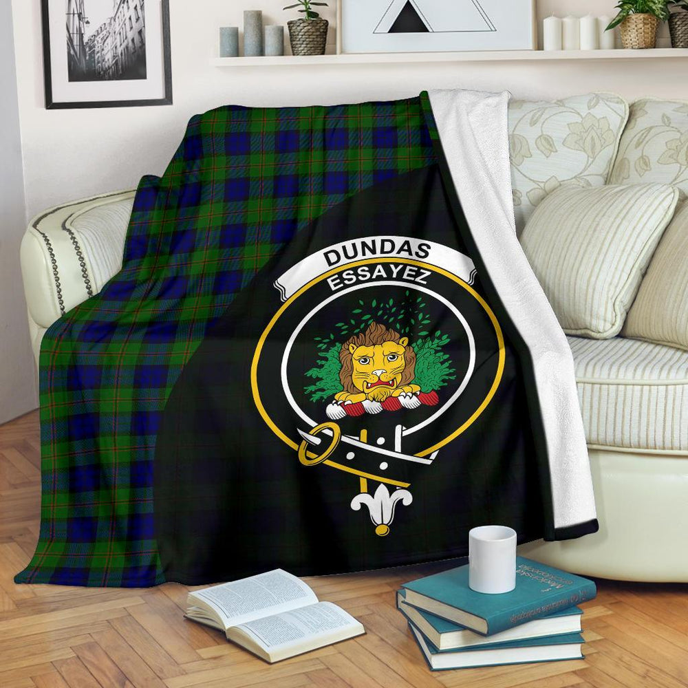 Clan Dundas Modern Tartan Crest Blanket Wave Style AB28 Clan Dundas Tartan Today   