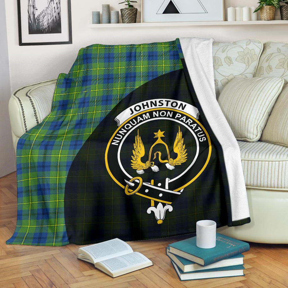 Clan Johnston Ancient Tartan Crest Blanket Wave Style BI38 Clan Johnston Tartan Today   