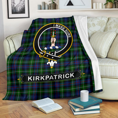 Clan Kirkpatrick Family Tartan Crest Blanket SPCT36