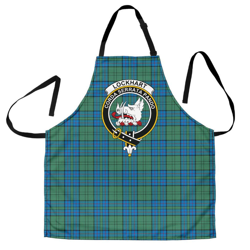 Clan Lockhart Tartan Crest Apron QU27 Clan Lockhart Tartan Today   