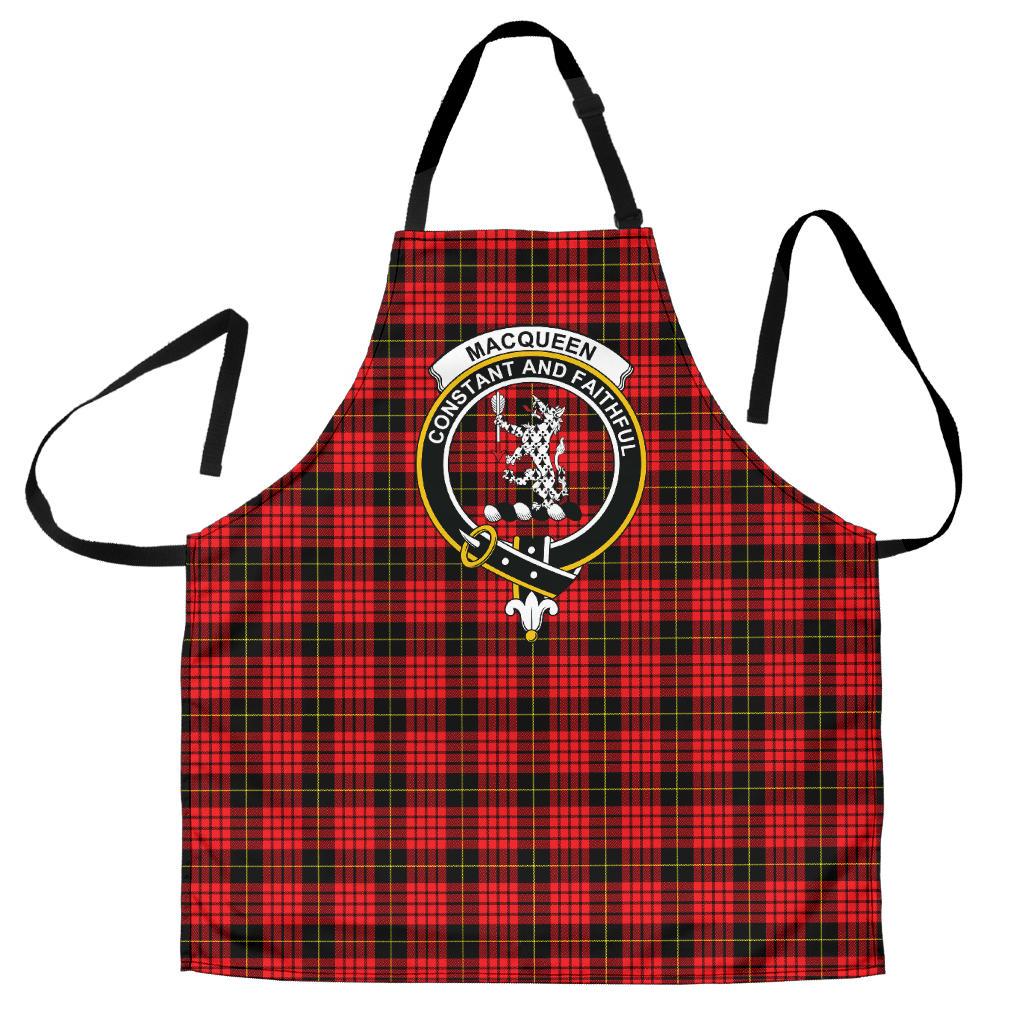 Clan MacQueen Modern Tartan Crest Apron PF27 Clan MacQueen Tartan Today   