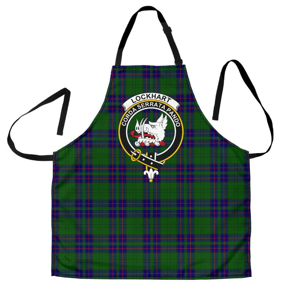 Clan Lockhart Modern Tartan Crest Apron BM86 Clan Lockhart Tartan Today   